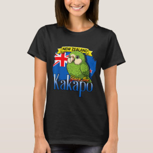 Camiseta Nueva Zelanda salva al kakapo adorable pájaro lind