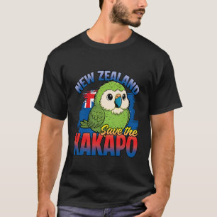 Camiseta Nueva Zelanda Salva Al Pájaro Kakapo Adorable Kaka