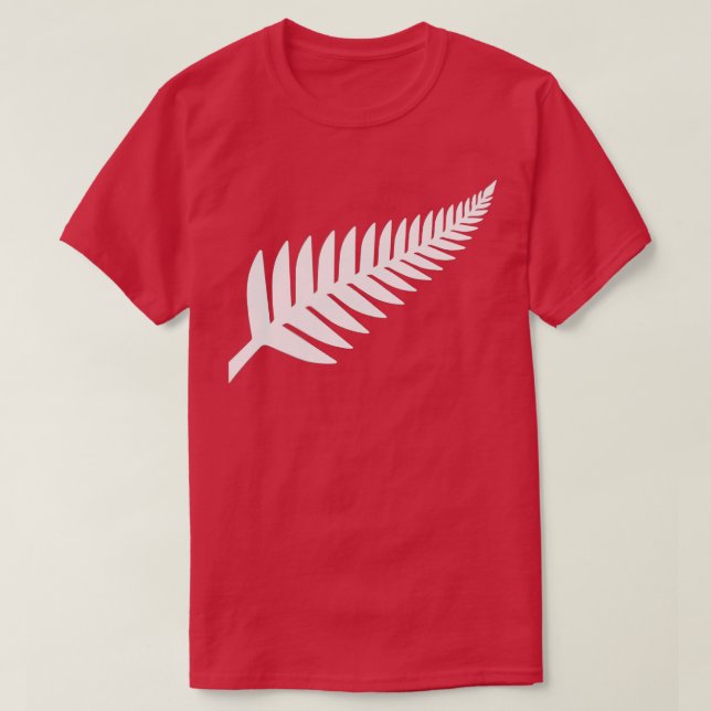 Camiseta Nueva Zelanda Silver Fern NZ Orgullo negro Kiwi Ru (Diseño del anverso)