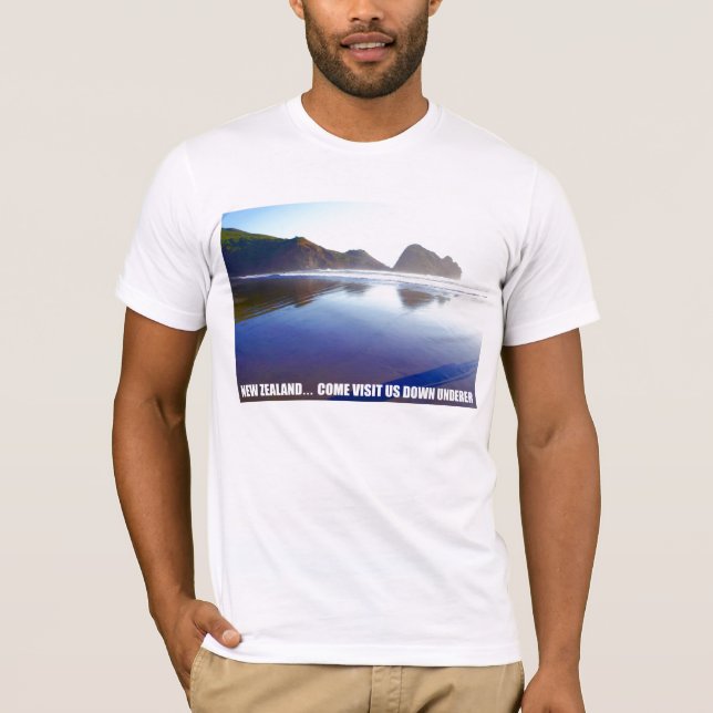 Camiseta Nueva Zelanda… Venido visítenos abajo de Underer (Anverso)