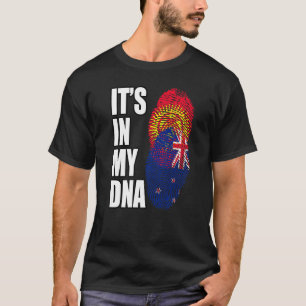 Camiseta Nueva Zelanda Y Kirguistán Mezclan Bandera Del Pat