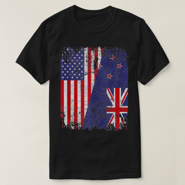 Camiseta NUEVA ZELANDIA ARROJA BANDERA DE KIWI DE Bandera M (Diseño del anverso)