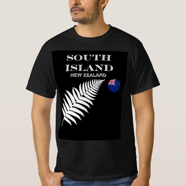 Camiseta Nueva Zelandia, Isla del Sur, Tierra de Kiwi, Tier (Anverso)