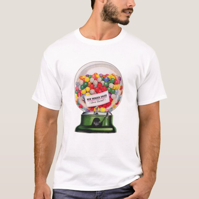 Camiseta ¡Nuevas drogas de maravilla! (Anverso)