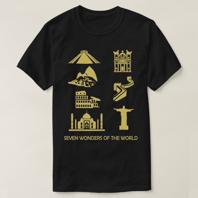 Camiseta Nuevas siete maravillas de la geografía mundial (Diseño del anverso)