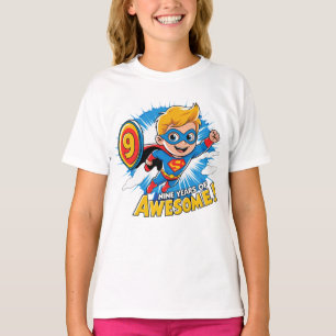 Camiseta ¡Nueve años asombrosos! - divertido 9 cumpleaños