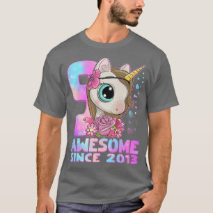 Camiseta Nueve años asombrosos en Unicornio desde 2013