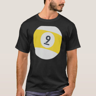 Camiseta Nueve, Equipo Número 9 Lucky Yellow Ball Billiards