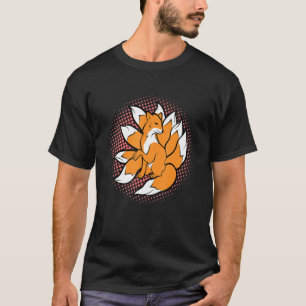 Camiseta Nueve Gatitos De Gi En El Zorro Japonés De Gi