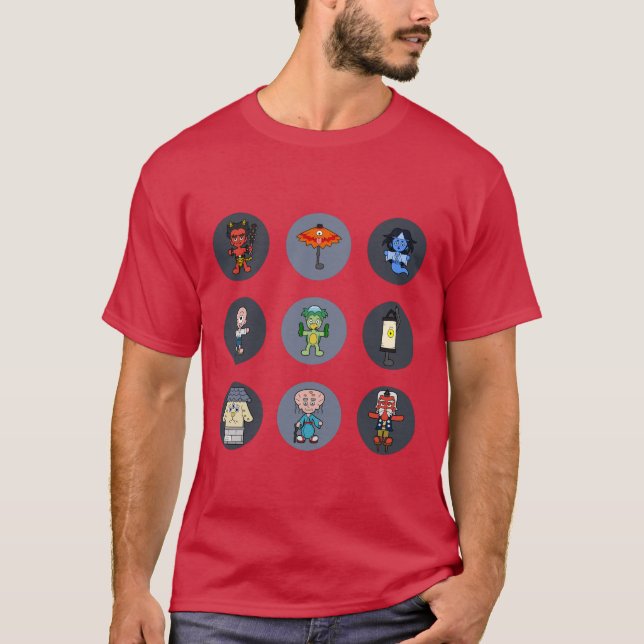 Camiseta Nueve monstruos japoneses de Yokai (Anverso)
