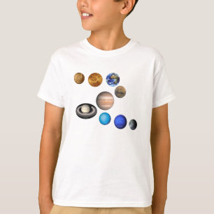 Camiseta Nueve planetas en el sistema solar. Mercurio, Venu
