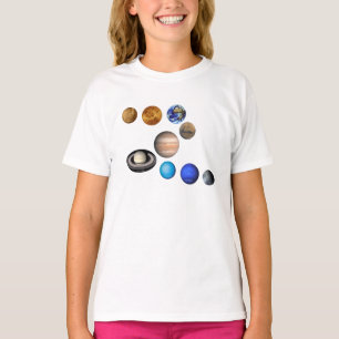 Camiseta Nueve planetas en el sistema solar. Mercurio, Venu