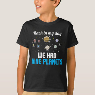 Camiseta Nueve planetas La ciencia de la astronomía de Plu