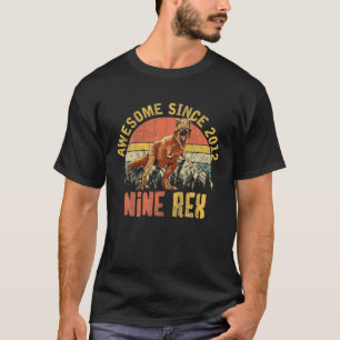 Camiseta Nueve Rex Noveno Cumpleaños Noveno Dinosaurio De 9