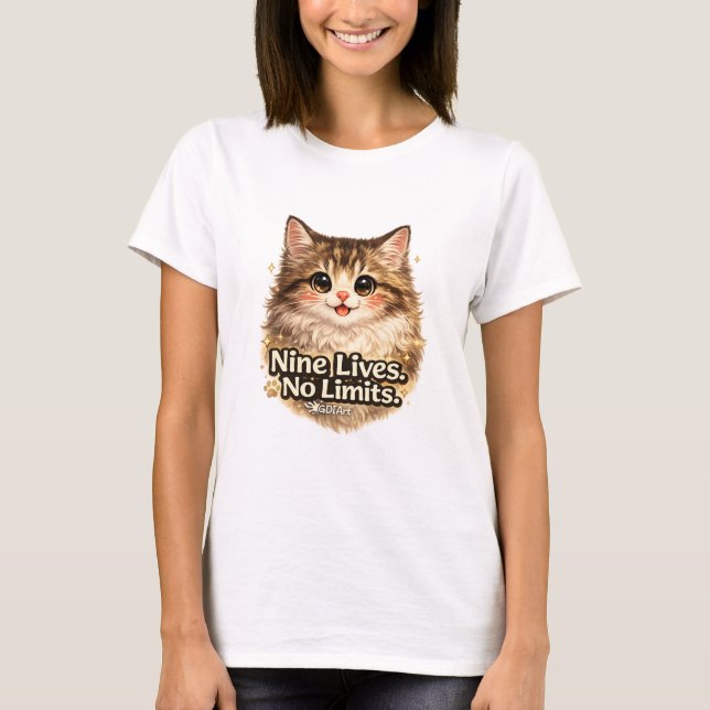 Camiseta - Nueve Vidas. Sin Límites. (Anverso)