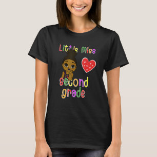 Camiseta Nuevo 2º Grader Cute Chica Negro con Afro LITTLE M
