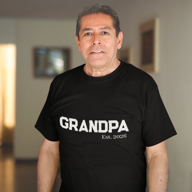 Camiseta Nuevo abuelo fecha de establecimiento (Subido por el creador)