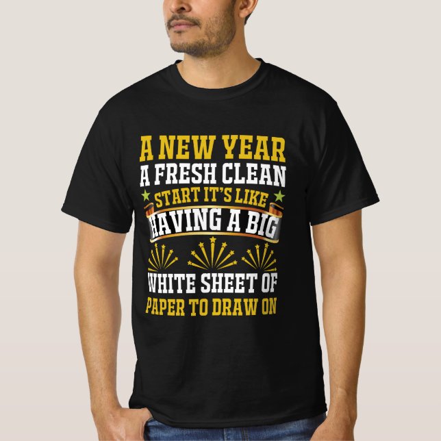 Camiseta Nuevo Año Nuevo Nuevo Nuevo Diseño Inspirador (Anverso)