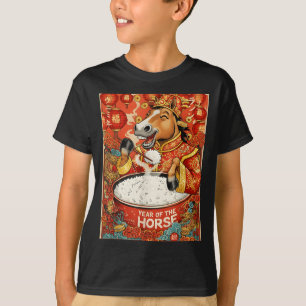 Camiseta Nuevo Arroz de Caballo Chino del Zodiaco