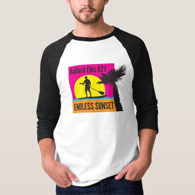 Camiseta NUEVO BAR FUNDRAISER: Atardecer eterno (Anverso)