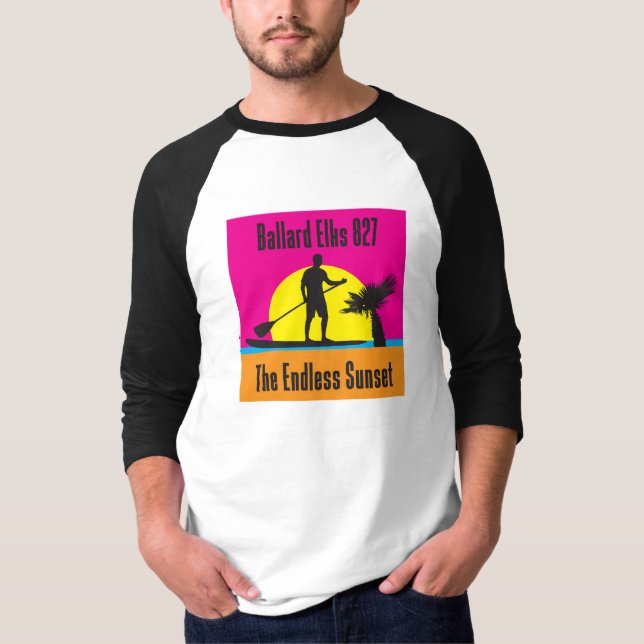 Camiseta NUEVO BAR FUNDRAISER: Atardecer eterno (Anverso)