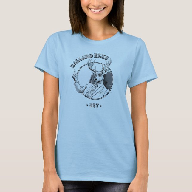 Camiseta NUEVO BAR FUNDRAISER Suave Elk (Anverso)