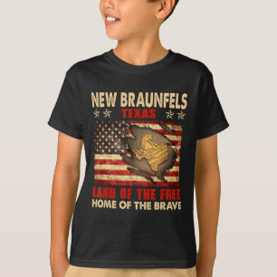 Camiseta Nuevo Braunfels Texas Bandera De Ee.Uu. 4 De Julio