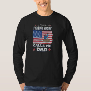 Camiseta Nuevo Buda De Pesca Para Los Hombres Papa Pescando
