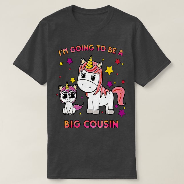 Camiseta Nuevo Chica Unicornio Gran Primo Voy a ser grande (Diseño del anverso)
