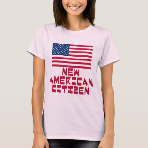 Camiseta Nuevo ciudadano americano con la bandera americana