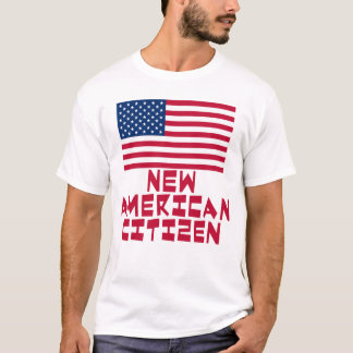 Camiseta Nuevo ciudadano americano con la bandera americana