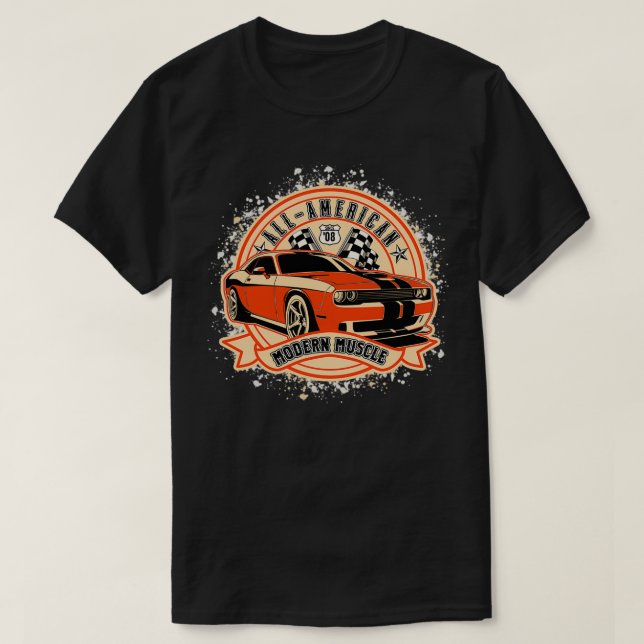 Camiseta Nuevo coche de escuela muscular moderno (Diseño del anverso)