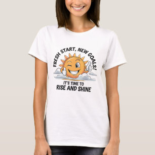 Camiseta ¡Nuevo comienzo, nuevos objetivos! - Levantarse y