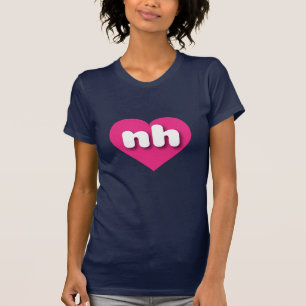 Camiseta Nuevo corazón rosado caliente de Hampshire - Me en
