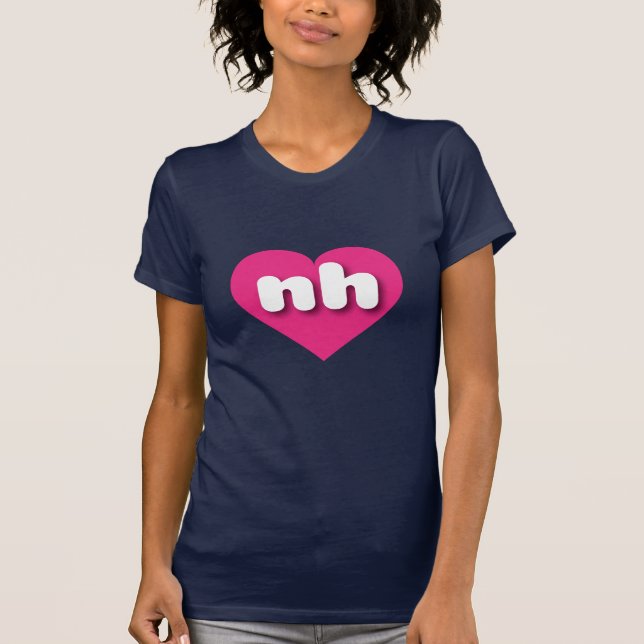 Camiseta Nuevo corazón rosado caliente de Hampshire - Me en (Anverso)