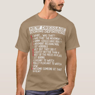 Camiseta Nuevo Dressage Scoring Definitions Dressage Funny