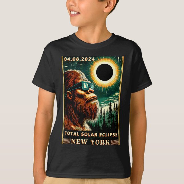 Camiseta Nuevo Eclipse Solar Total Bigfoot York (Anverso)