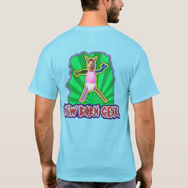 Camiseta Nuevo engranaje de nacimiento (imagen de llamada)  (Reverso)