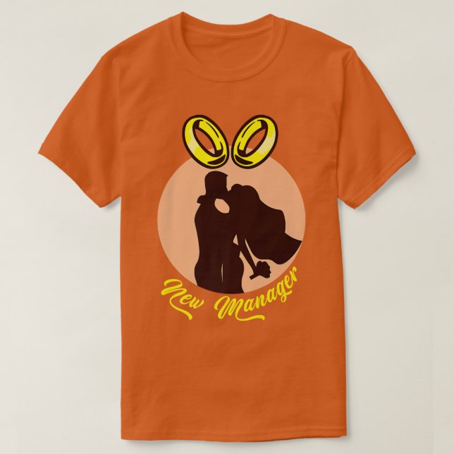 Camiseta Nuevo gerente Anda Matrimonio de Novias Novias Nov (Diseño del anverso)