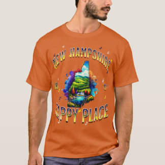 Camiseta Nuevo Hampshire es mi lugar feliz