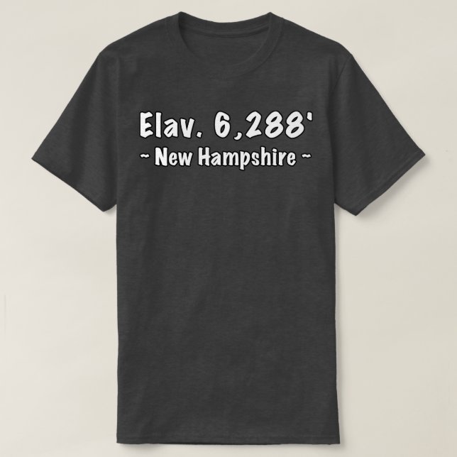Camiseta Nuevo Hampshire Monte Washington 6288 (Diseño del anverso)