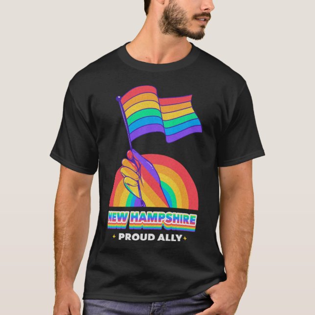 Camiseta Nuevo Hampshire Orgullo de Ally Mes LGBTQ LGBT Co (Anverso)