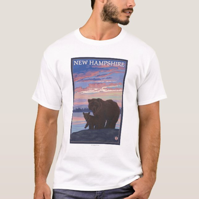 Camiseta Nuevo HampshireBear y Cub (Anverso)