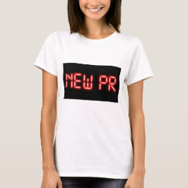 Camiseta Nuevo hito de carrera Efecto digital neón rojo