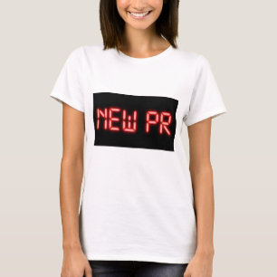 Camiseta Nuevo hito de carrera Efecto digital neón rojo