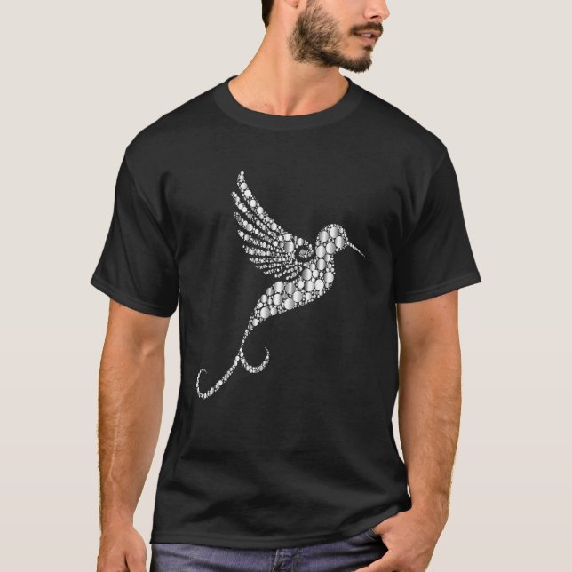 Camiseta Nuevo Hummingbird Bling Bird Watcher Para Hombres  (Anverso)