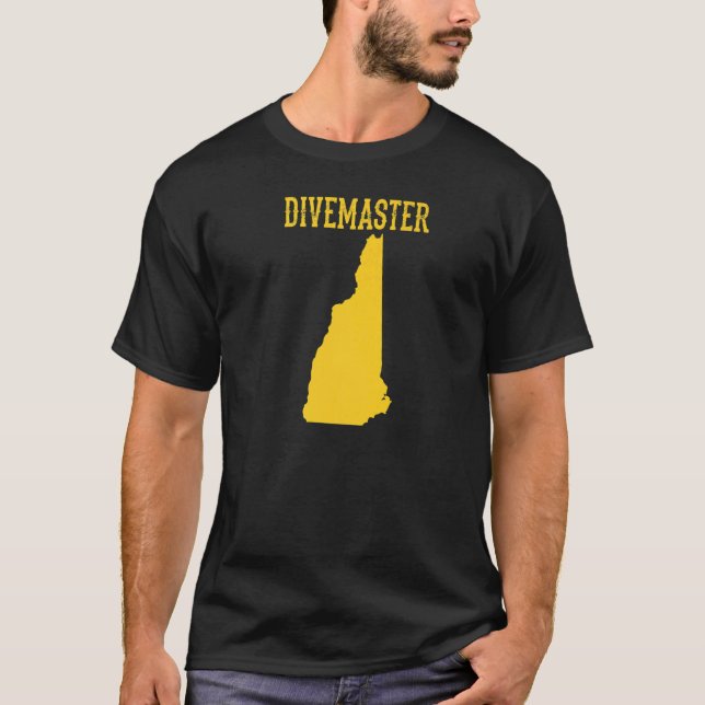 Camiseta Nuevo instructor de buceo de Hampshire Divemaster  (Anverso)