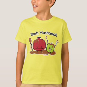 Camiseta Nuevo judío de la miel de la granada de la manzana