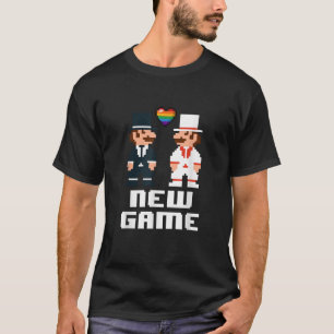 Camiseta Nuevo juego recién casados Gay Gamer Boda LGBT T C