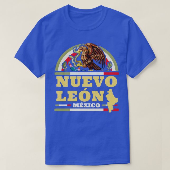 Camiseta Nuevo León México Mapa Bandera Mexicana (Diseño del anverso)